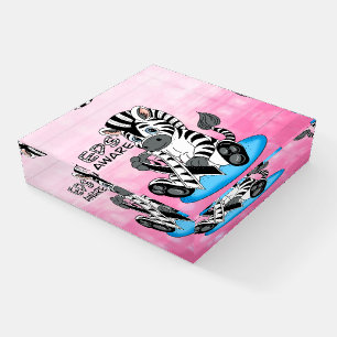 EDS Awareness Zebra Ribbon Paperweight