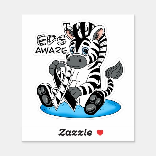EDS Awareness Zebra Ribbon  Sticker