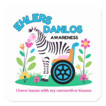 EDS Awareness Zebra Sticker