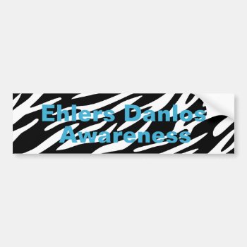 Eds Awareness Zebra Stripe Bumper Stickers by stripedhope at Zazzle