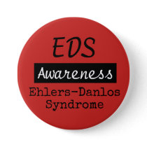EDS Ehlers-Danlos Syndrome Awareness Zebra Button