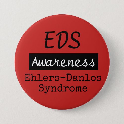 EDS Ehlers_Danlos Syndrome Awareness Zebra Button
