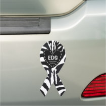EDS Ehlers-Danlos Syndrome Zebra Print Awareness Car Magnet