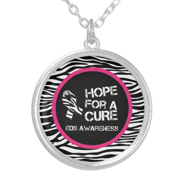 EDS Hope for a Cure Zebra Stripe Necklace (Front)