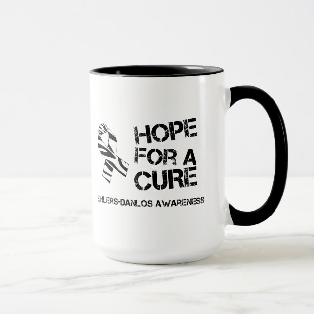 EDS Hope for a Cure Zebra Stripe Ribbon Mug (Right)