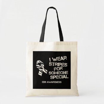 Eds I Wear Stripes For Someone Special Tote Bags by stripedhope at Zazzle