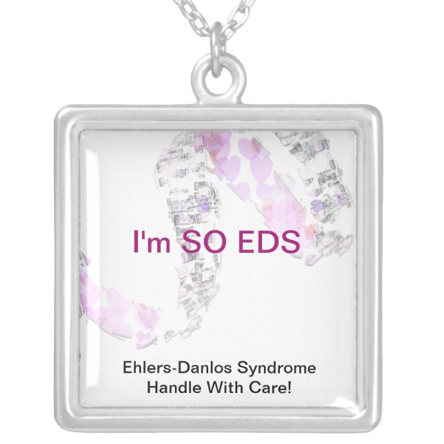 EDS Medical ID Silver Plated Necklace (Front)