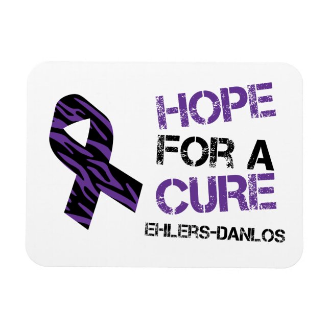 EDS Purple Zebra Ribbon Flexible Magnet (Horizontal)