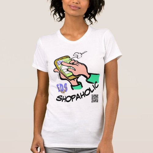 EDS Shopaholic Cartoon T_Shirt