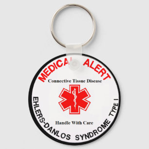 EDS type 1 medical alert keychain