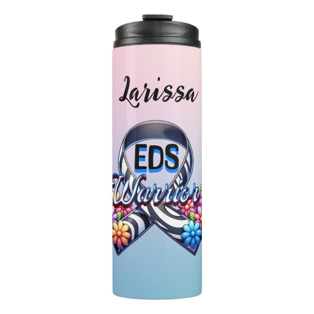 EDS Warrior | Ehlers-Danlos Syndrome Personalized Thermal Tumbler (Front)