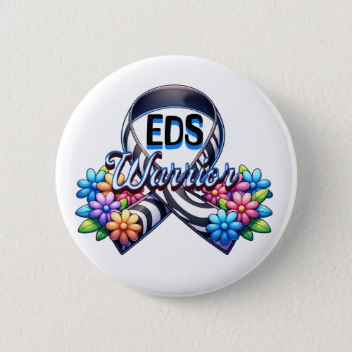 EDS Warrior  Ehlers_Danlos Syndrome T_Shirt Button