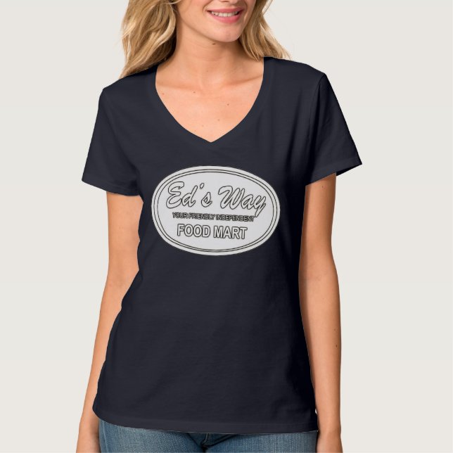 Ed's Way T-shirt, Inverted white logo T-Shirt (Front)