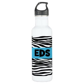 Eds Zebra Stripe Stainless Steel Water Bottle by stripedhope at Zazzle