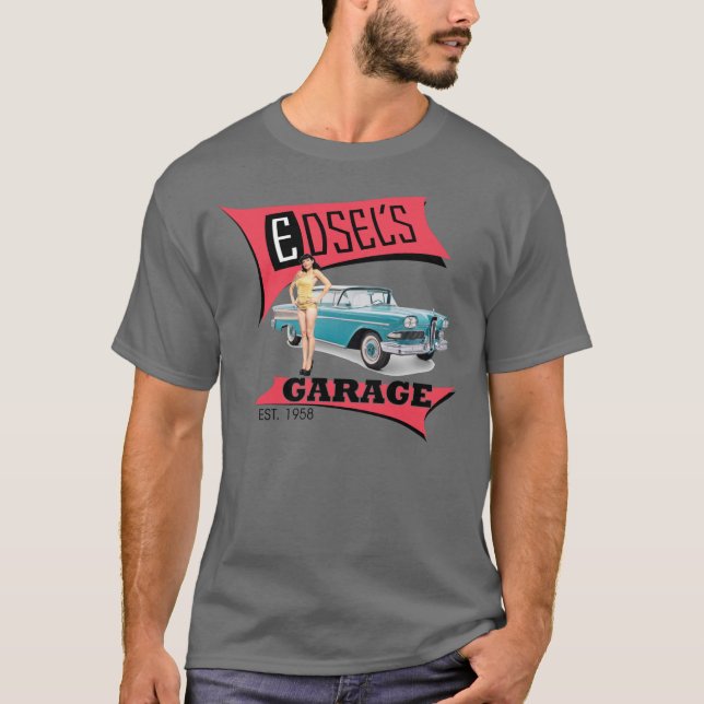 Edsel's Garage in Pink T-Shirt (Front)