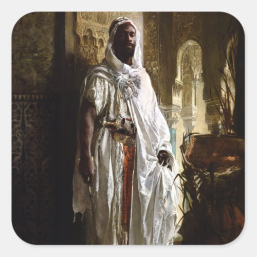 Eduard Charlemont The Moorish Chief Square Sticker