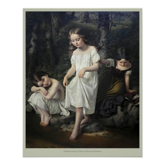 Eduard Steinbrück Children bathing CC0563 Poster (Front)