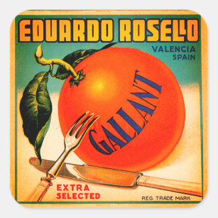 Eduardo Rosello Gallant, Fruit Crate Label