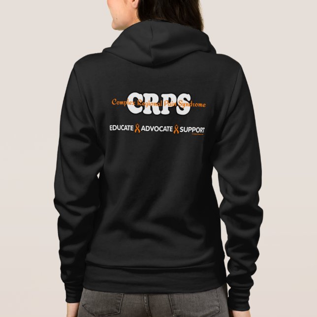 EDUCATE ADVOCATE SUPPORT...CRPS HOODIE (Back)