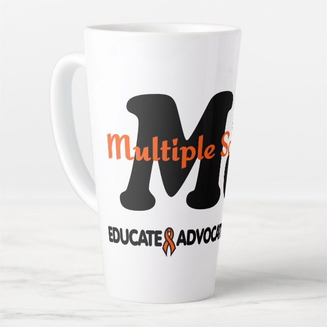 Educate Advocate Support...MS Latte Mug (Left Angle)