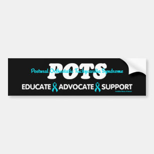 EDUCATE ADVOCATE SUPPORT...POTS BUMPER STICKER