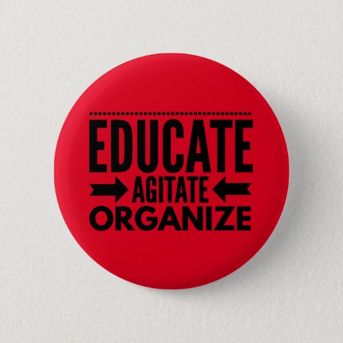 Educate Agitate Organize Button