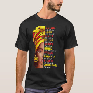 Educate Speak Build Write Think Proud African Men T-Shirt