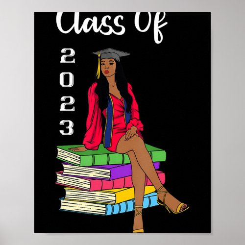 Educated Black Girl Graduation Class Of 2023 Afric Poster