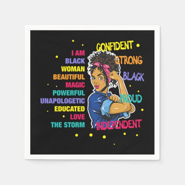 Educated Black Girl Magic  77 Napkins (Front)