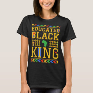 Educated Black KING African Dashiki Black History T-Shirt