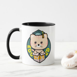Educated Graduate Cat Graduation Celebration Mug