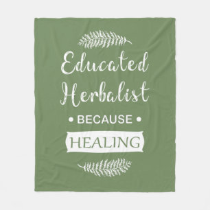 Educated herbalist fleece blanket