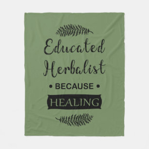 Educated herbalist fleece blanket
