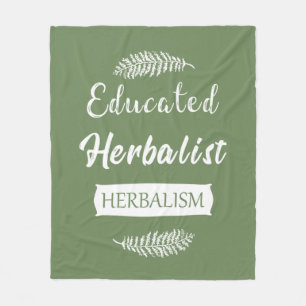 Educated herbalist fleece blanket