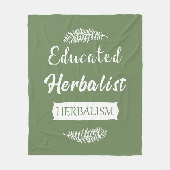 Educated herbalist fleece blanket (Front)