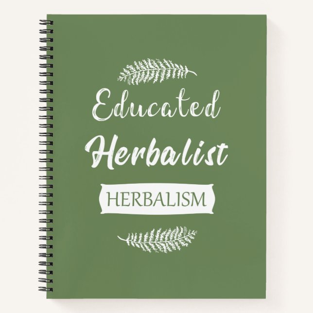 Educated Herbalist natural medicine Notebook (Front)