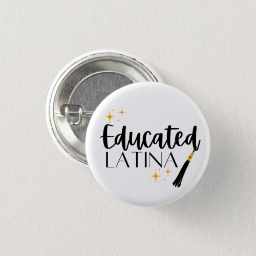 Educated Latina with Stars and Tassel Female  Button