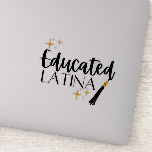 Educated Latina With Stars And Tassel Sticker