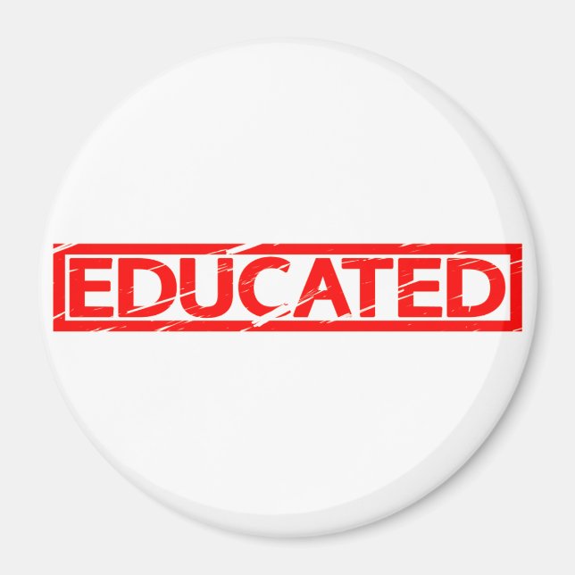 Educated Stamp Magnet (Front)