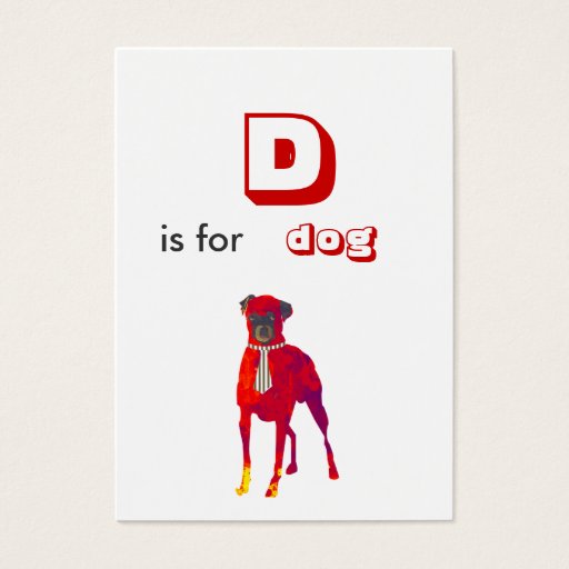 Customizable Education ACEO Animal ABC's Business Card Templates