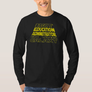 Education Administrator Space Backside Design T-Shirt