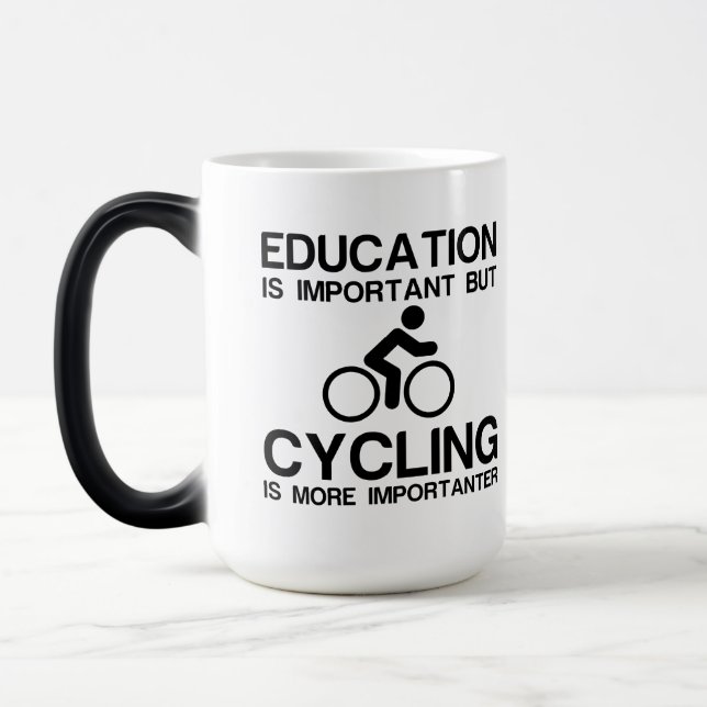 Education and cycling color morph mug  (Left)