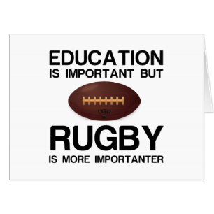 Education and rugby card