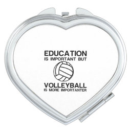 Education and volleyball compact mirror