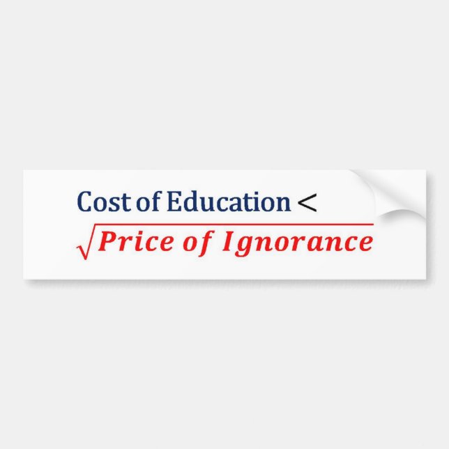 Education bumper sticker (Front)