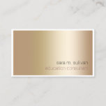 Education Consultant Elegant Bold Gold Minimalist Business Card<br><div class="desc">This simple and very elegant education consultant business card features your name and title in simple thin letters aligned to the lower right of the card. The background is a tasteful gold gradient texture with a simple slim white border around the edges of the card, giving the card a striking...</div>