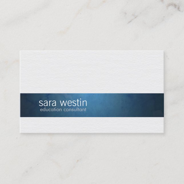 Education Consultant Elegant Stripe Business Card (Front)