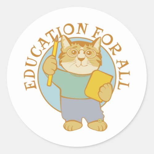 Education for All Classic Round Sticker