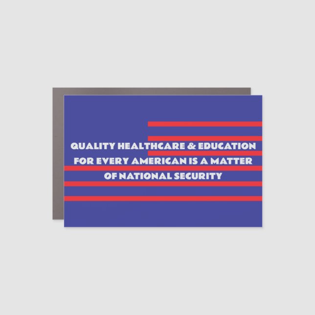 EDUCATION & HEALTHCARE CAR MAGNET (Front)
