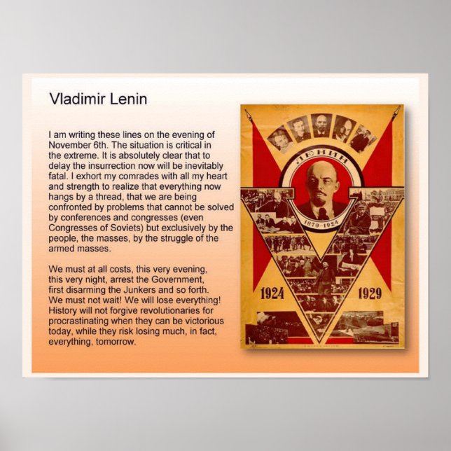 Education,History, Russia, Vladimir Lenin Poster (Front)